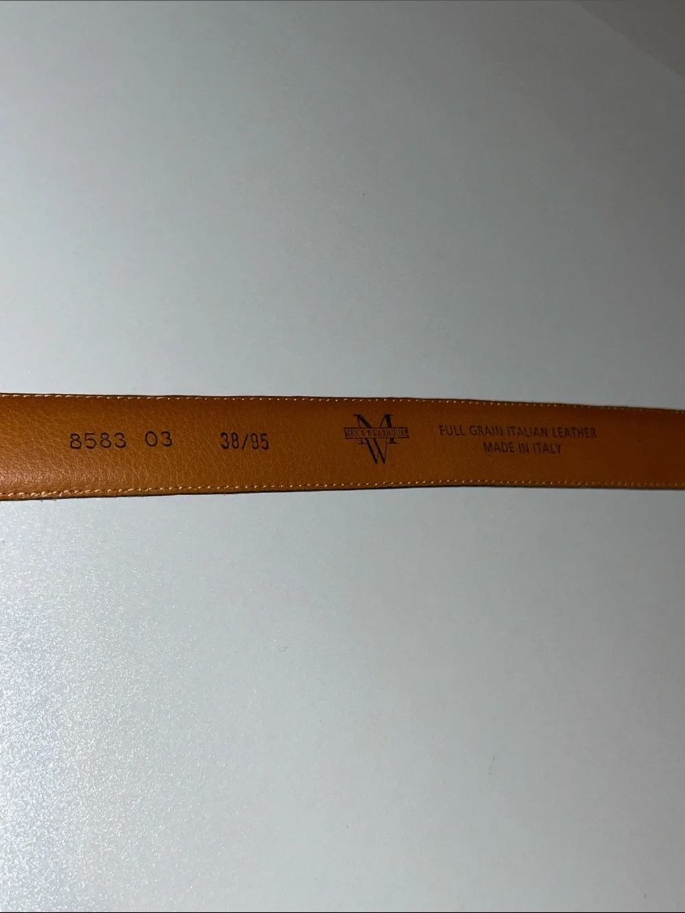 Men's Wearhouse Brown Classic full grain  Leather Belt Made in Italy